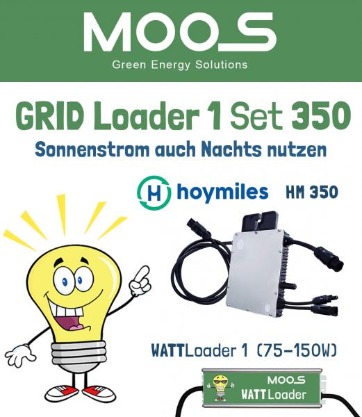 GRID Loader 1 Set 350: Hoymiles HM 350 + MOOS WATTLoader 1 (75-150W)